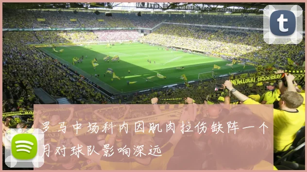 罗马中场科内因肌肉拉伤缺阵一个月对球队影响深远